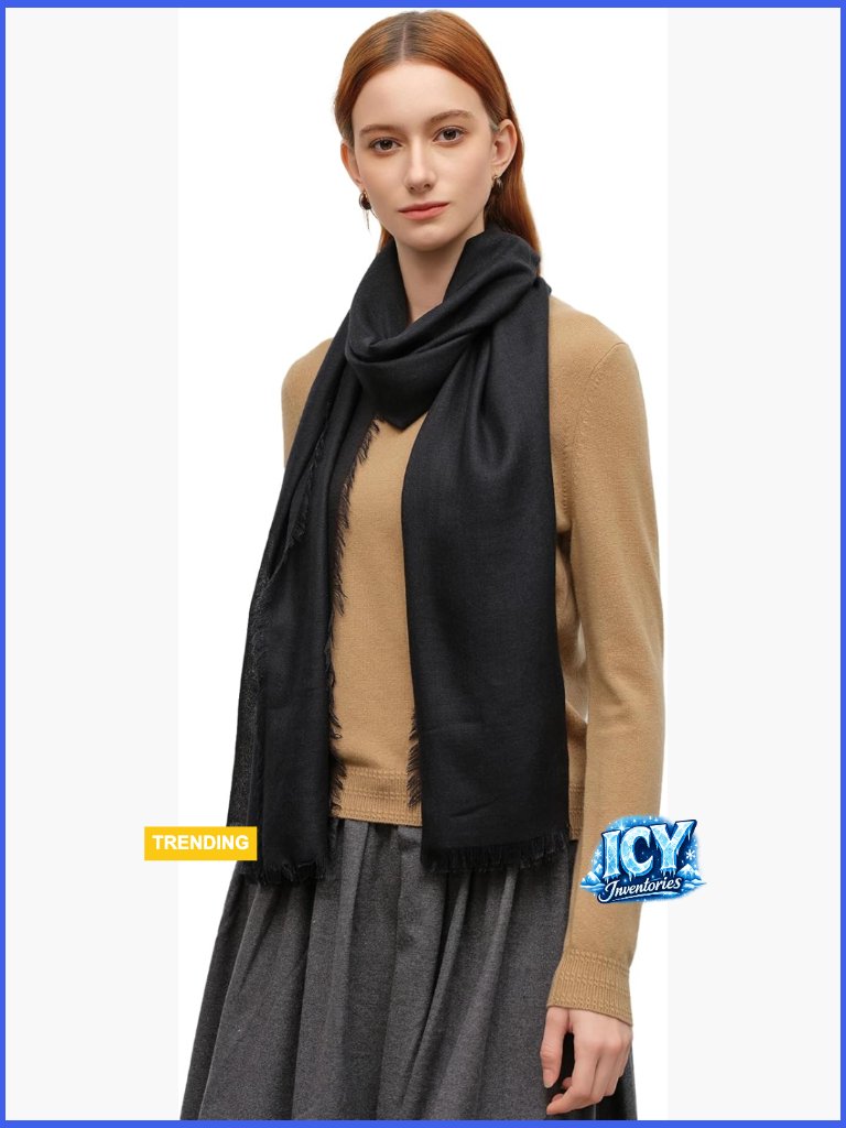 55% Cashmere 45% Silk Blend Fine Knit Shawl Wrap Lightweight Spring Summer